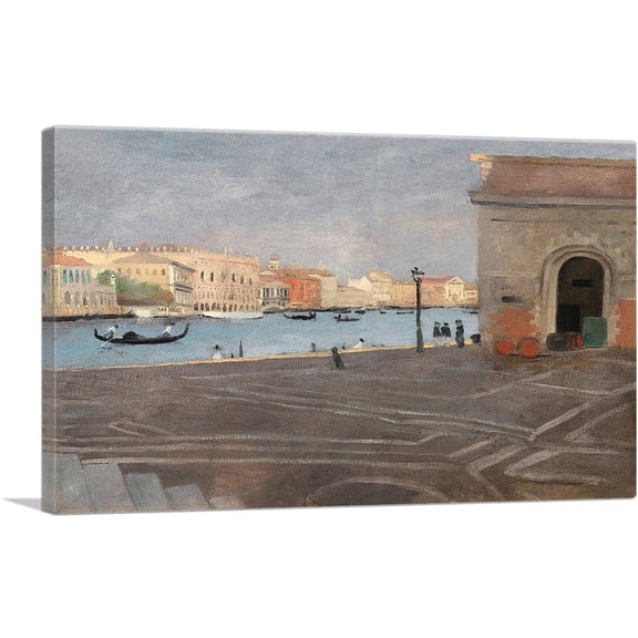 ARTCANVAS Venice The Old Customs And The Great Canal Canvas Art Print by Felix Vallotton - Size: 60" x 40" (0.75" Deep) (3-Piece)