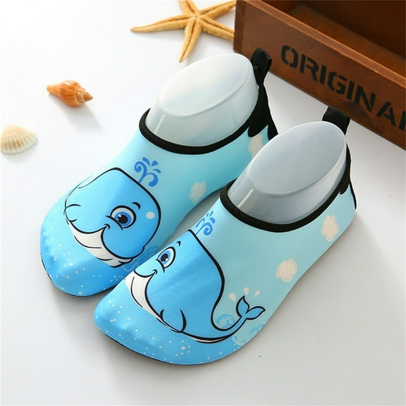 Wancir Water Shoes for Kids Girls Boys,Toddler Kids Swim Water Shoes Quick Dry Non-Slip Water Skin Barefoot Sports Shoes Aqua Socks for Beach Outdoor Sports