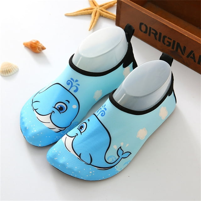 Penkiiy Zapatos de agua para niños Non-Slip Beach Swim Descalzos Aqua Pool Socks para niños& Chicas Toddler