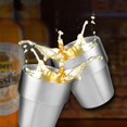 thumbnail image 2 of Vaso de cerveza con pintura en aerosol de acero inoxidable estilo 304, para bebidas de agua fría, para uso doméstico o en la oficina, con pajita, 2 of 6