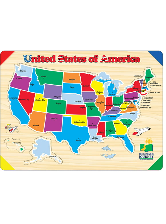 The Learning Journey Lift and Learn USA Map Puzzle