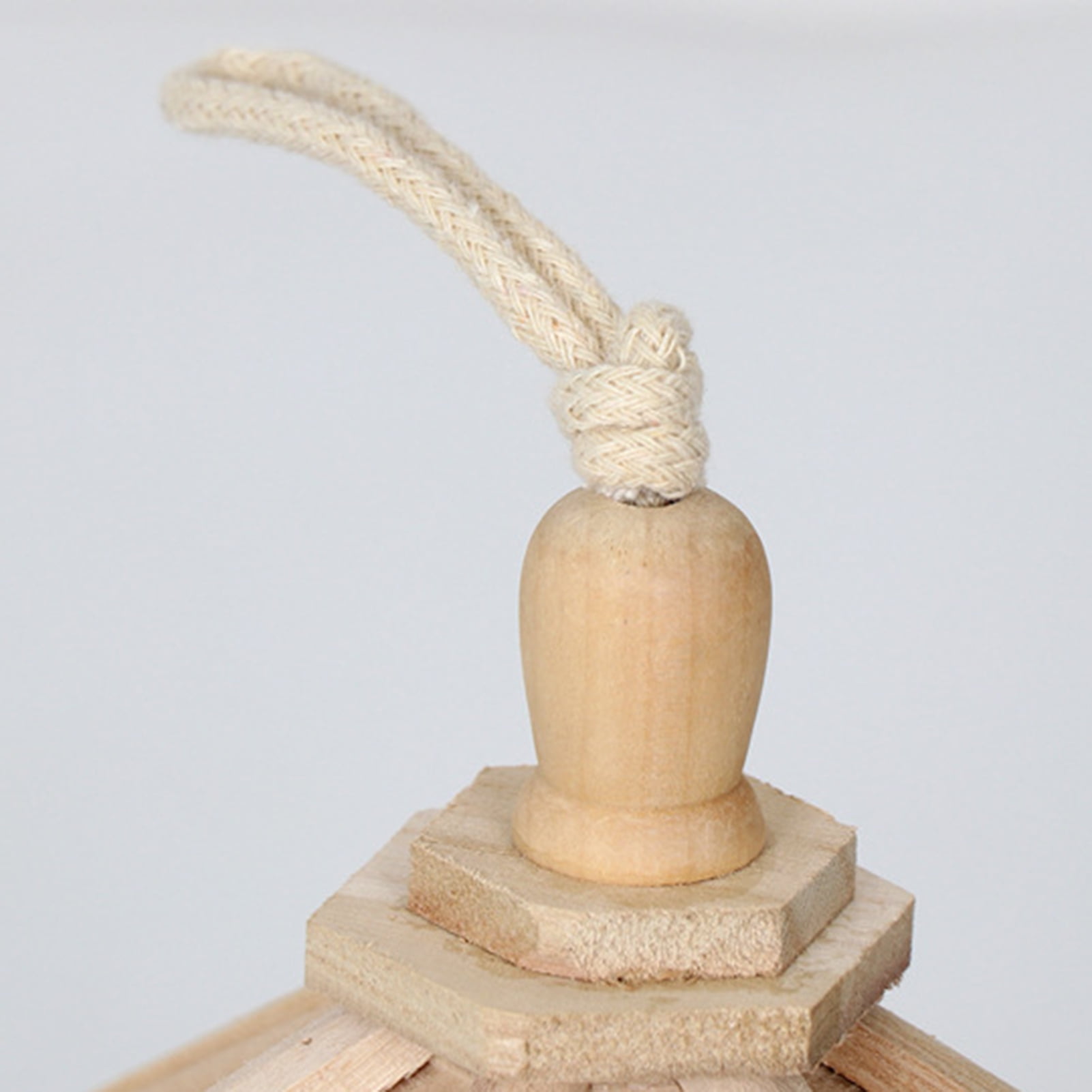 Huanledash Bird Feeder High Capacity Hexagon Shaped Roof Wood Creative Bird Nest for Garden