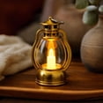thumbnail image 4 of Mini Vintage LED Table Lamp, Battery Operated Plastic Night Light with Handle, for Holiday Shelf or Window Decor, 4 of 6