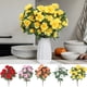 thumbnail image 1 of Ramo de flores de azalea artificial Arreglo floral para decoración de bodas y hogar, 1 of 6