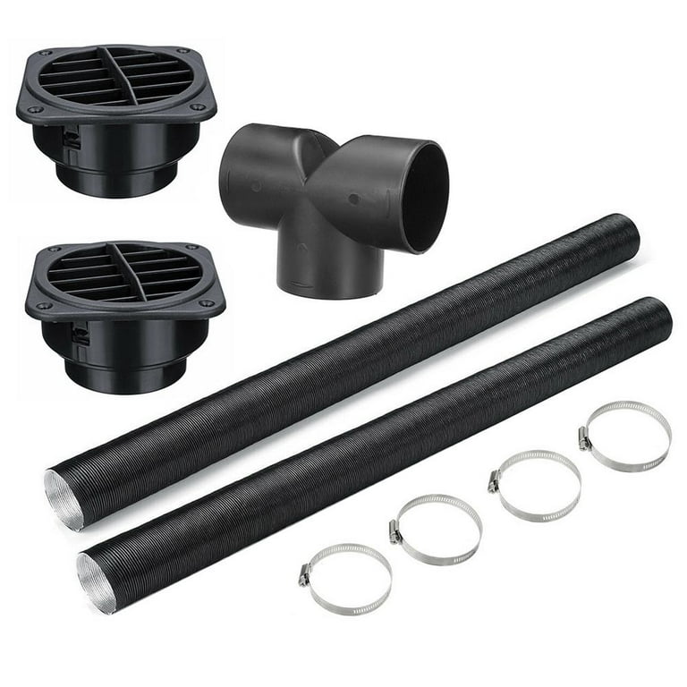 Tohuu Heater Vent Pipe Car Heater Duct Vent Kit 75mm Car Heater Ducting  Warm Air Vent Outlet Kits Car Auto Heater Pipe Duct Warm Air Outlet Vent  Hose Clips Set For Parking