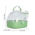 thumbnail image 2 of SOPOTUTU Portable Light Green ABS Hamster Cage with Water Bottle, Ventilation, and Accessories for Small Pets and Rodents, 2 of 8