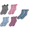 thumbnail image 3 of 5 pares de calcetines difusos, calcetines de lana, regalos de Navidad para mujeres, acogedores y cálidos, talla única Afortunado Sencillez, 3 of 5