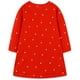 thumbnail image 2 of Vestido Bumeex de algodón rojo navideño para niña pequeña, manga larga, 2 of 7