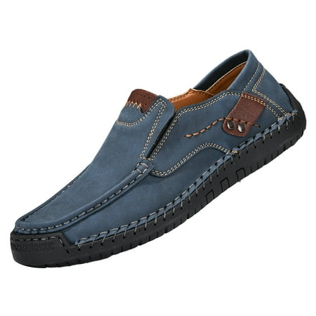 NOKIO Men S Slip-On Suede Shoes Men S Suede Loafers 2024 New Men s Casual Shoes Korean Version Of The Breathable Trend Of Handmade Large Size Soybean Leather Shoes