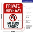 thumbnail image 3 of Private Driveway No Turn Around With Symbol Sign,, 3 of 8
