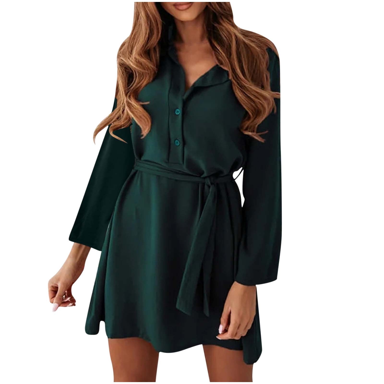 Womens Long Sleeve Dresses, Spring/Summer Casual Mini Dress
