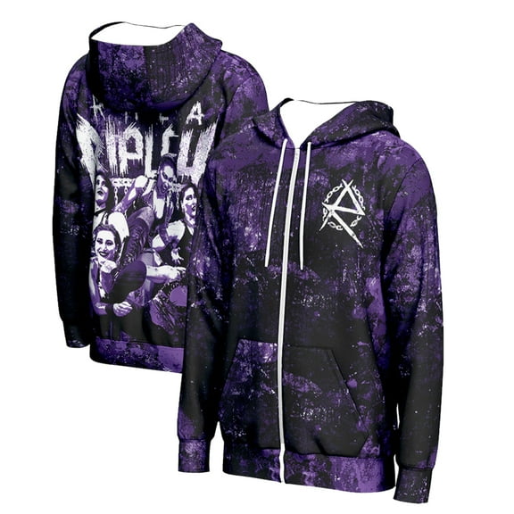 Rhea Ripley Superstar Full-Zip Hoodie Long Sleeve Streetwear Men Women Zipper Sweatshirts