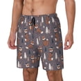 thumbnail image 1 of Balery Snowflake Fox Bañador para hombre, shorts de playa de secado rápido con entrepierna y forro de compresión-Small, 1 of 6