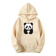 thumbnail image 2 of Otqutp Kids Boys Girls Pullover Hoodie Cute Panda Graphic Long Sleeve Sweatshirt Fashion Loose Tops with Kangaroo Pocket, 2 of 7
