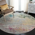 thumbnail image 2 of SAFAVIEH Madison Oscar Abstract Distressed Area Rug, Grey/Gold, 11' x 11' Round, 2 of 7