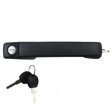 Replacement Door Lock (BROCK Outside Door Handle w/ Lock Cylinder & 2 Keys Front Replacement for VW Volkswagen Cabrio Golf Jetta)