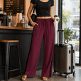 thumbnail image 6 of Aezemi Womens Summer Loose Drawstring Pants Elastic Waist Soft Comfy Palazzo Outdoor Casual Trousers Women Baggy Fashion Workout Walking All Match Bottoms with Pockets XL, 6 of 9