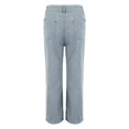 thumbnail image 6 of Women's Y2K High Waist Flare Jeans Stretchy Straight Leg Loose Fit Denim Pants Full Length Casual Long Jeans with Side Pockets Fall Trendy Street Clothes, 6 of 7