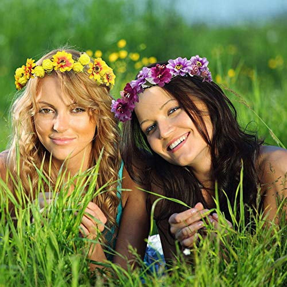 Loycyoec Flower Crowns Kit for Girls, Make Your Own Flower Crowns and  Bracelets, Handmade Flower Crown Wreath Headbands, DIY Fairy Flower  Headbands