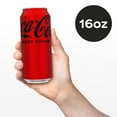 thumbnail image 6 of Coca-Cola Zero Sugar Sugar-Free Cola Soda Pop, 16 fl oz Can, 6 of 16