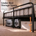 thumbnail image 6 of Apextella 18 in California King Metal Platform Bed Frame with Vintage Wavy Headboard, No Box Spring Needed, Underbed Storage, 6 of 9