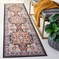 thumbnail image 2 of SAFAVIEH Riviera Ulysses Medallion Polyester Machine Washable Runner Rug, Beige/Charcoal, 2'2" x 9', 2 of 8