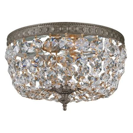Crystal Basket - Crystorama 710-EB-CL-S Richmond Swarovski Elements Crystal Basket Bronze - 10W in.