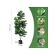 thumbnail image 3 of Artificial fiddle leaf fig tree - 4/5/6ft de altura ficus tree con pot para indoor home decor in sala de estar, bathroom o oficina en casa, 3 of 7