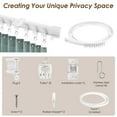 thumbnail image 2 of 13FT Ceiling Curtain Track, Flexible Curved Curtain Track Ceiling Mount, Bendable Sliding Curtain Rails System, Divider Curtain Track System for Curtain Shower Room Divider Curtains, 2 of 8