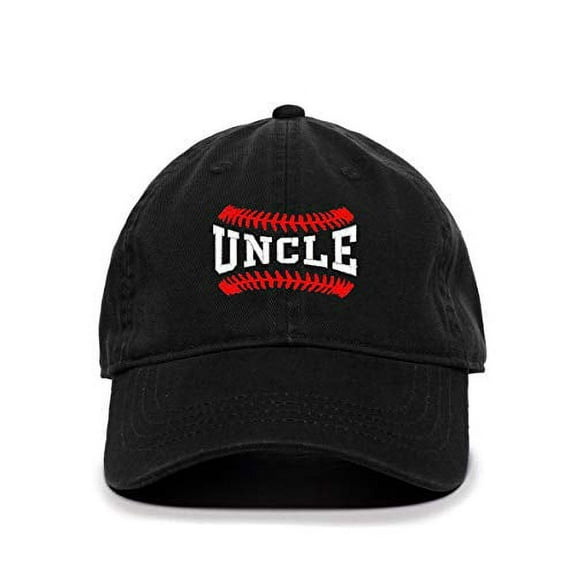 Tech Design Baseball Uncle Baseball Cap Embroidered Cotton Adjustable Dad Hat Black