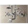 thumbnail image 3 of Kingston Brass Wall-Mount Clawfoot Tub Faucets With Brushed Nickel AE557T8, 3 of 7