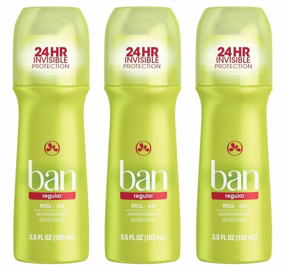 Ban Anti-Perspirant Deodorant Regular 24HR Odor Protection, 3.5oz, 3-Pack