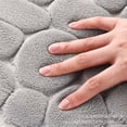 thumbnail image 3 of Nvzi 2 juegos de tres piezas de terciopelo coral para inodoro, juego de tres piezas de almohadillas para inodoro, alfombrilla de baño absorbente de agua, limpia y reutilizable para ducha (negro), 3 of 5