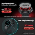 thumbnail image 4 of Ticwatch Pro 5 Enduro Smartwatch para Hombres 1.43 "Android Wear OS Reloj Inteligente 90 Horas de batería 110+ Modos de Entrenamiento Salud No es Compatible con iPhone/iOS (Obsidian), 4 of 5