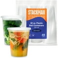 thumbnail image 1 of Contenedores para sopa Stack Man, 48 juegos de charcutería de plástico de 960 ml con tapas, 1 of 7