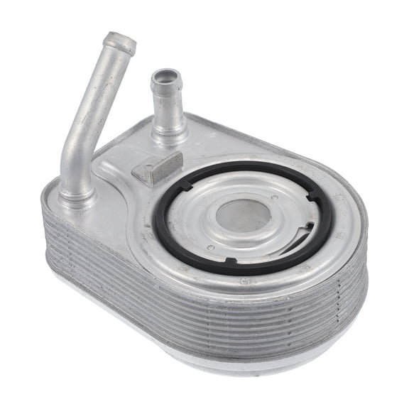 Engine Oil Cooler Kit Compatible for Hyundai Tucson 16-18 Aluminum Alloy Silver Tone with O-ring Seals