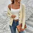 thumbnail image 6 of Cardigans for Women Plus Size Long Sleeve Button Down Sweaters Open Front Knit Cardigan Outerwear Coats, 6 of 7