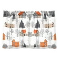 thumbnail image 6 of Yayeee Kitchen Curtains Tier Pair Light Filtering 27"x36" Rod Pocket Short Cafe Window Panel, Beige Snow Houses, 6 of 6
