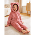 thumbnail image 2 of Kids Toddler Boys Girls Winter Clothes Warm Fleece Hooded Pajamas Sleepwear 2 Piece Loungewear Set, Size 1-7 Years, 2 of 6