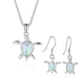 thumbnail image 2 of Jiaroswwei 3 Pce/Set Women Earrings Set Shiny Opal Cute Portable Earrings Necklace Set for Gift, 2 of 8