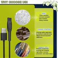 thumbnail image 5 of 2-Pack USB Shaver Charging Cable, 5V 1A Cord for Electric Shaver Trimmer Models QP2724 QP2834 QP1924 MG9520-Compatible Chargers, 5 of 5