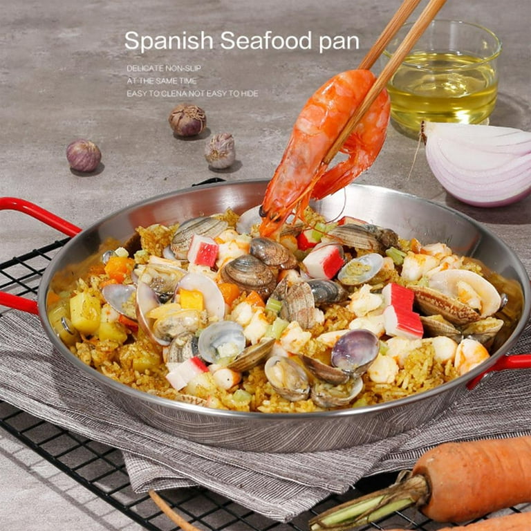 Peitten Cooking Pan Sturdy Spanish Paella Pan Saucepan Soup Hot Pot  Stockpot Pan for Camping Outdoor dutiful 