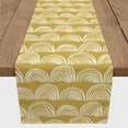 thumbnail image 2 of Creative Products Half Circle Pattern Yellow 5 16 x 90 Poly Twill Table Runner, 2 of 3