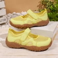 thumbnail image 6 of Domuza Women's Breathable Mesh Mary Jane Walking Shoes Adjustable Hook And Loop Strap Non Slip Rubber Sole Lightweight Casual Daily Outdoor Footwear Yellow 6.5（EU-37）, 6 of 6
