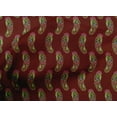 thumbnail image 4 of oneOone Cotton Poplin Maroon Fabric Leaves & Paisley Block Quilting Supplies Print Sewing Fabric By The Yard 56 Inch Wide, 4 of 4