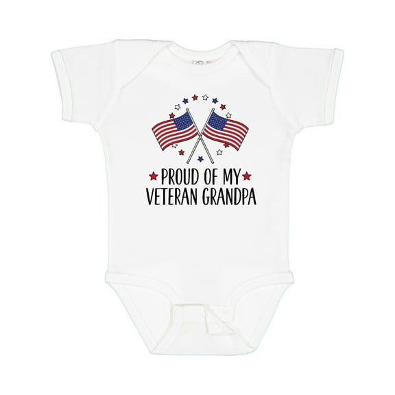 Inktastic Military Proud of Veteran Grandpa Boys or Girls Baby Bodysuit