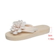 thumbnail image 5 of Flip Flops for Women Platform Flower Sandals Nonslip Yoga Mat Arch Support Slip on Slides Comfy Lightweight Beach Shoes White Size 10.5, 5 of 8