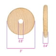 thumbnail image 2 of Craft County 3 Inch Wood Bead Disc in Multiple Pack Sizes - Great for Projects, Magnets, Counting Tiles, and More!, 2 of 4