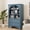 Blue, variant on 52.17"Glass Door Display Case Storage Cabinet with 2 Drawers and Adjustable Shelf, Spacious Storage Solutions, Curio Cabinet for Living Room, Bedroom, Kitchen and Office, Vintage White