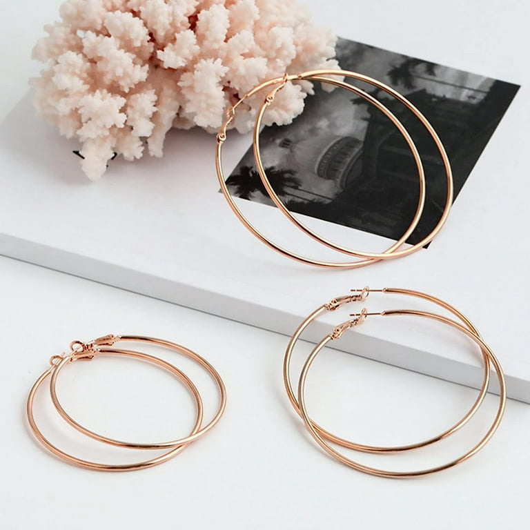 Oubaka 72pcs Beading Hoop Earrings for Jewelry Making,Round Beading Hoop Earrings Bulk Jewelry Making Supplies Jewelry Finding, Gold